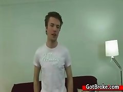Straight teen dude does gay sex for cash