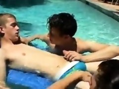 Gay twink swimmers male Ayden, Kayden & Shane - Pooltime Thr