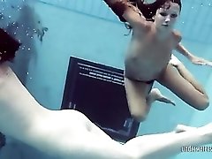 Teen tits look super perky underwater