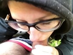 Public blowjob with stranger while hiking