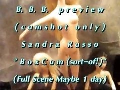 B.B.B.preview: Sandra Russo "BoxCum (sort-of!)"(cum only) WMV with SloMo
