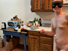 Lazy Ass Babe heats up shopping naked in the kitchen Episode 54
