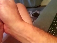 Pissed and wanking and watching Skaden suck cock