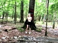 Teen Dared To Streak Naked In The Forest