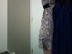 Cute Teen Rubs Her Pussy In Dress On Cam