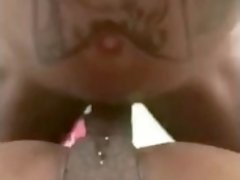Black cock ready to bust out of Ebony pussy