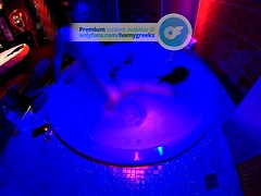 4K - Amazing blowjob and hard fucking in the jacuzzi from an amateur couple. Home sex in the bath doggy style